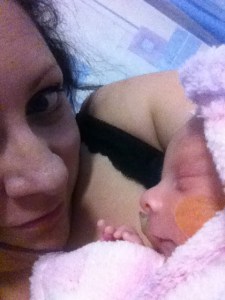 Lily and I enjoying cuddles